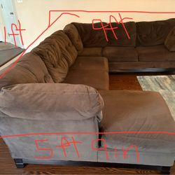 3 Piece Brown Sectional