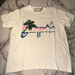 NWT AUTHENTIC GUCCI Hawaii Tee Shirt Top Womens S Boxy Loose NWT