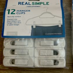  12-Pack Hanger Clips in Dove White-NEW