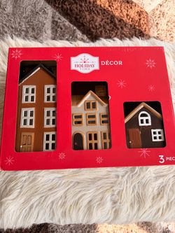 Holiday Time 3-Piece Village House Décor Set