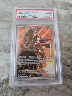 2025 POKEMON DRI EN-DESTINED RIVALS ILLUSTRATION RARE #201 ZAMAZENTA PSA 102025