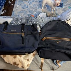 Baby Blue Micheal Kors Purse And Backpack 