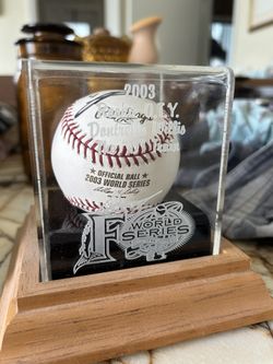 Miguel Cabrera & Dontrell Willis  Auto World Series Baseballs And Custom Cases