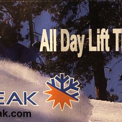 China Peak Lift Tickets 2023/2024 Season