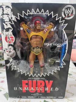 2007 Jakks WWE Fury Unmatched Hulk Hogan Platinum Edition Series 1 Figure