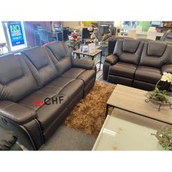 2 Pc Recliner Sofa And Loveseat Set 