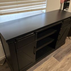 Black Barn Door Style Tv Stand 