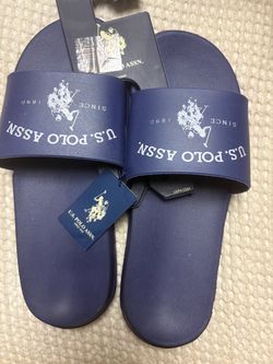 U.S. Polo Assn. Navy Blue Slide Sandals Sz 12