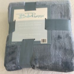  Bella  Russo Touch Of Satin Bedding Flannel Throw 