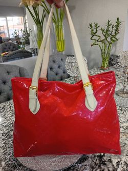 Red hand bag