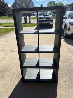 Dark brown 8 section shelf