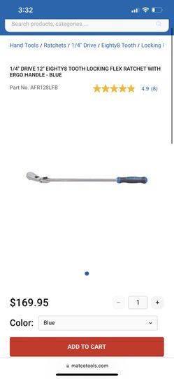 1/4 Extra Long Ratchet Locking Flex Head