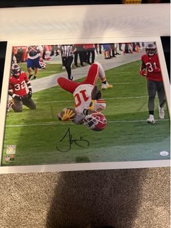 Tyreek Hill Signed Framed 16x20 Photo Fanatics Authenticated Chiefs Autograph