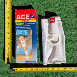 ACE Brand Level2 Support Compression Open Knee Brace w/Side Stabilizers Sz S NIB