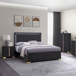 3-Pc Queen Size Bedroom Set. $53 Down Payment 