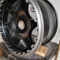 4 New Wheels Roling Big Power (RBP)
Cobra stile,
18x9 ,
5 or 6 logs 
Offset 12,
Bore 78
$750.00 all 4
Finish Satin Black 
Chevy,Nissan,tiyota,ford,Che