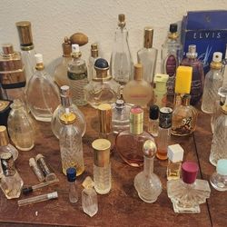 Lot Of 45 Vintage Empty Parfume Perfume Bottles 