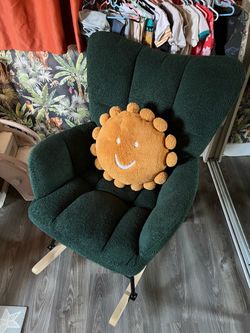 Dark green rocking chair