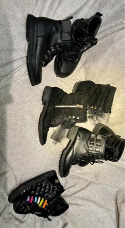 Super ➰F-N CUTE! ➰ Four (4️⃣) SUPER STYLISH & TRENDY, ALL BLACK PAIRS OF GIRLS SHOES! 👠