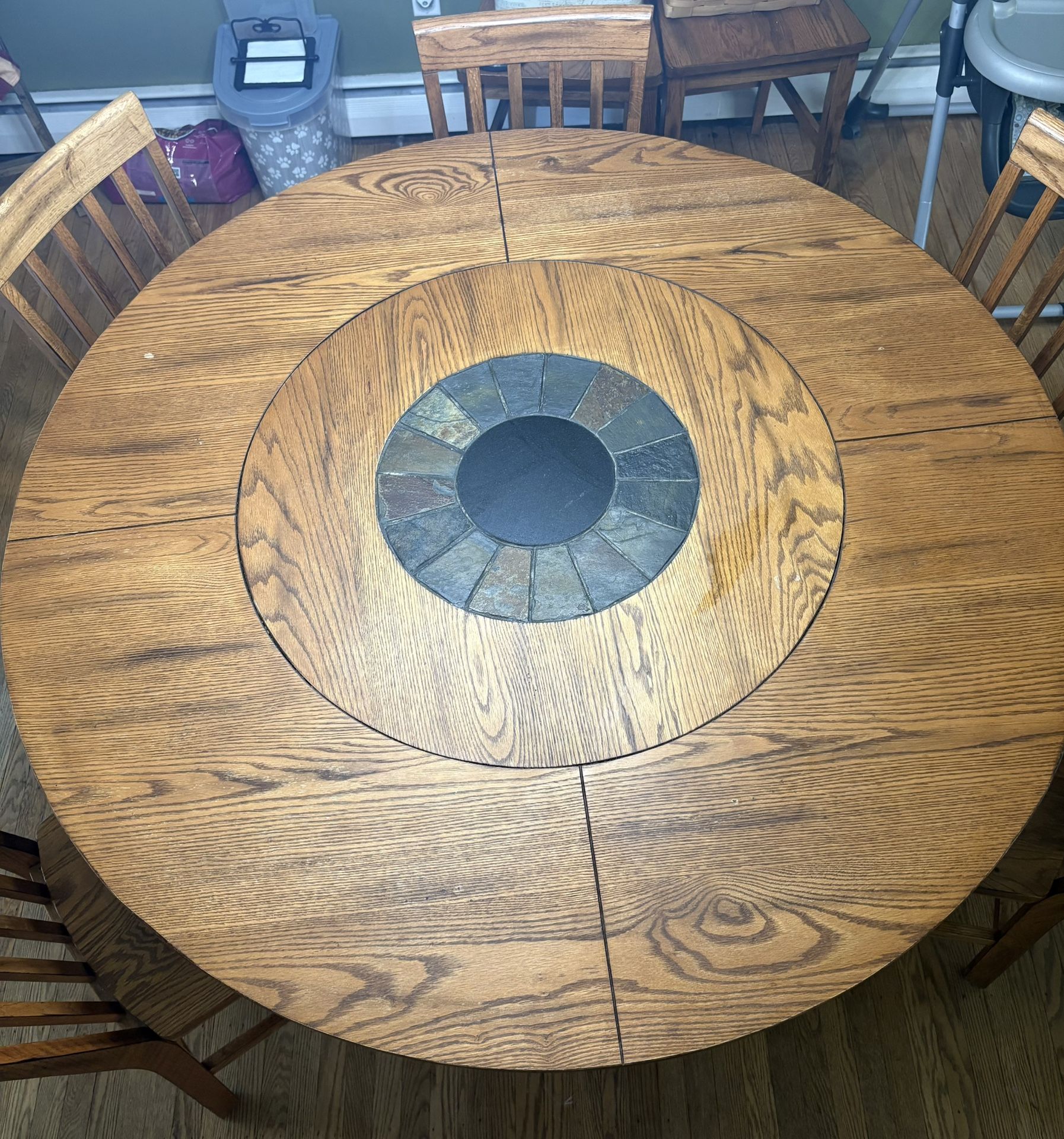 Solid Wood Dining Table And 8 Chairs