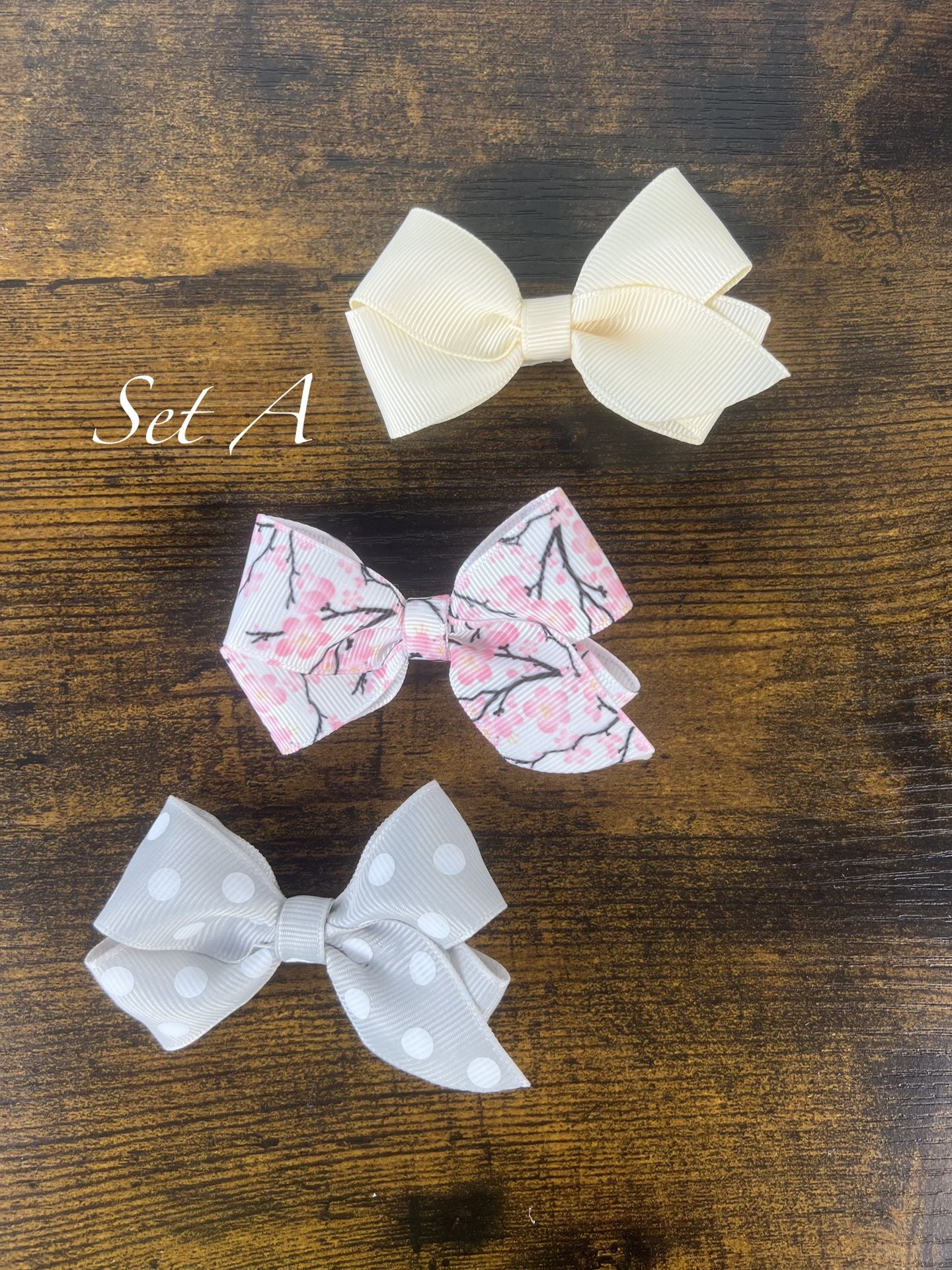 Multi-Color Bows Set Baby Bows