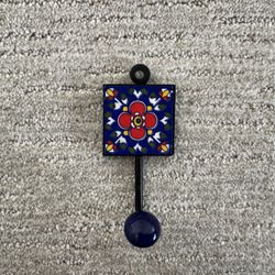 Colorful Geometric Floral Patterned Wall Hook