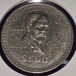 1986 Mexico 500 Peso  Coin
