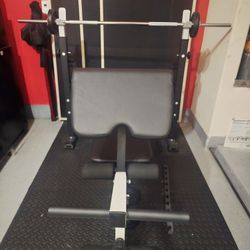 Adjustable Weight Bench, with Free 7ft Barbell