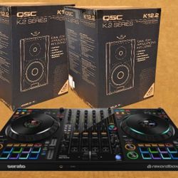 Pioneer DJ FLX10 4-Channel Mixer Rekordbox Serato Controller QSC K12.2 Powered Speaker 4000 W Package 🚨 Payment Options Available 🚨 No Credit Needed