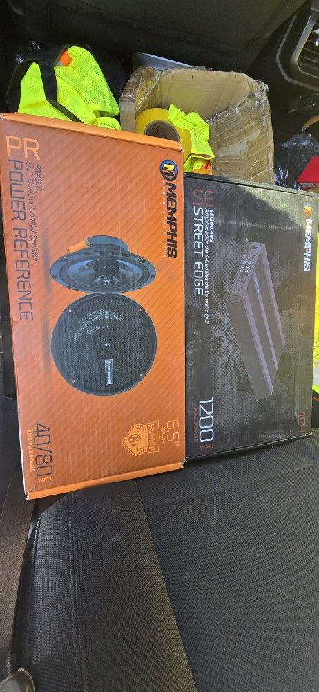 MEMPHIS AUDIO AMP AND FRONT SPEAKERS