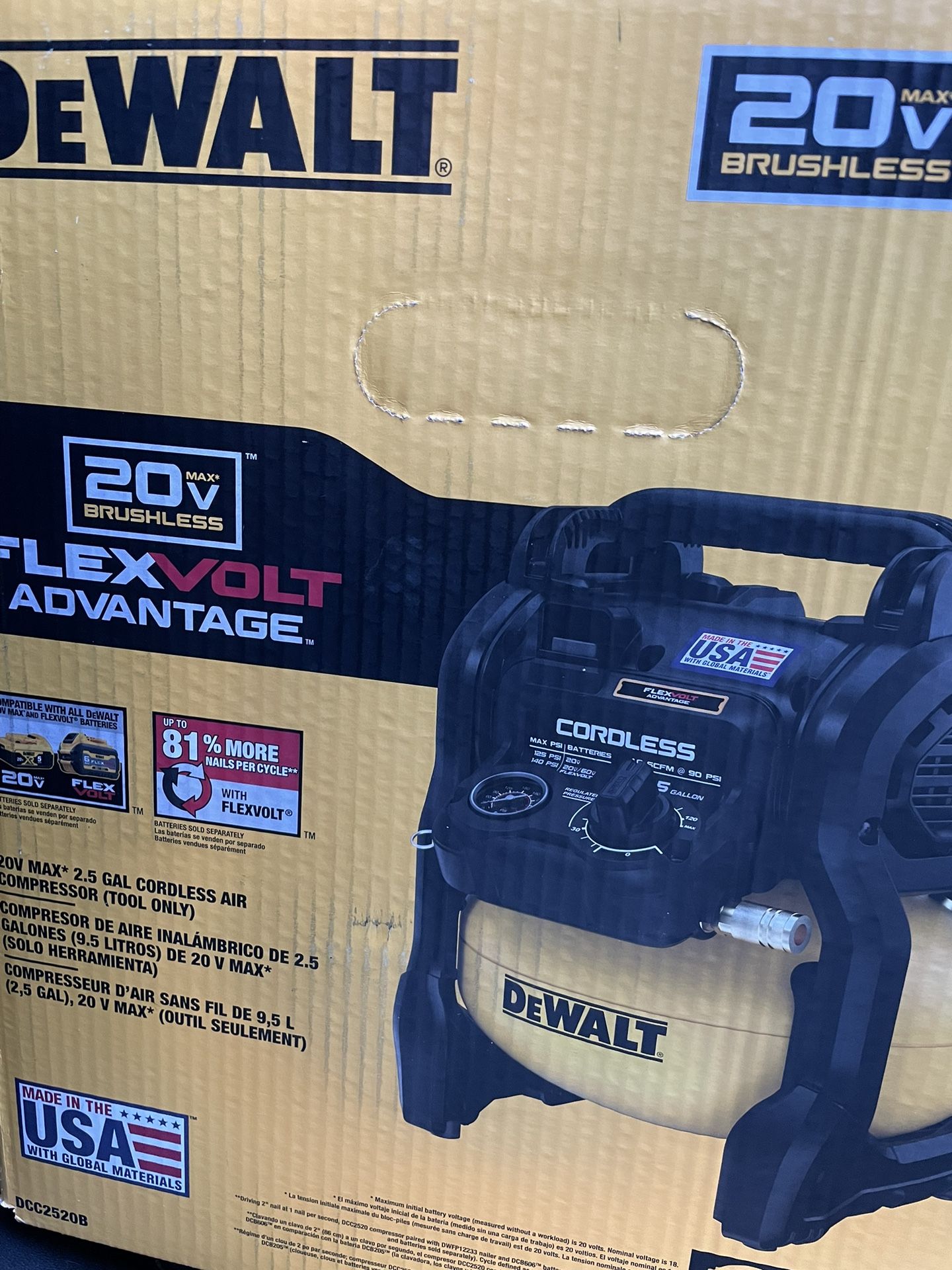 Dewalt Cordless Air Compressor Flexvolt