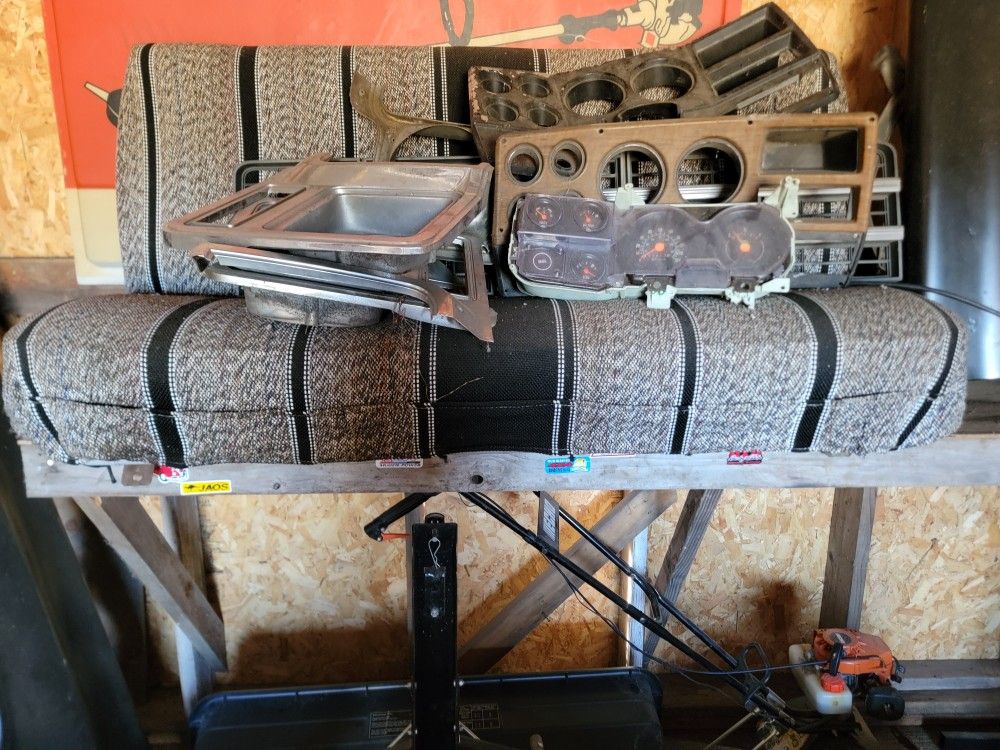 70s Chevy Bench Seat And Miscellaneous Parts