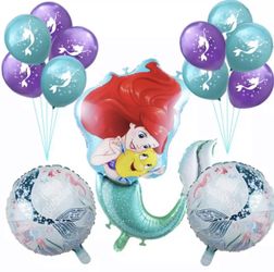 The Little Mermaid 13pcs Foil/Latex Balloons.