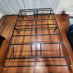 Folding Metal Bed Frame - Twin / Converts to Full Size