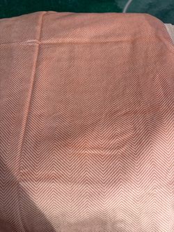 7 2/3 yard if 54" wide. Peach Chevron Fabric Textile
