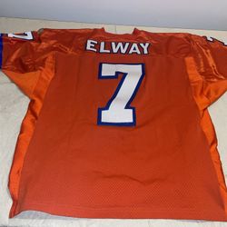 Authentic Orange John Elway Wilson Denver Broncos Jersey Sewn Clean 90s Mens 52