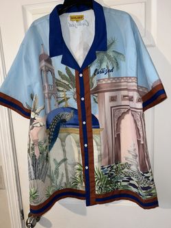 CivilizeD peacock paradise casual button up shirt men’s XL