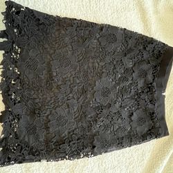 Black Lace Pencil Skirt