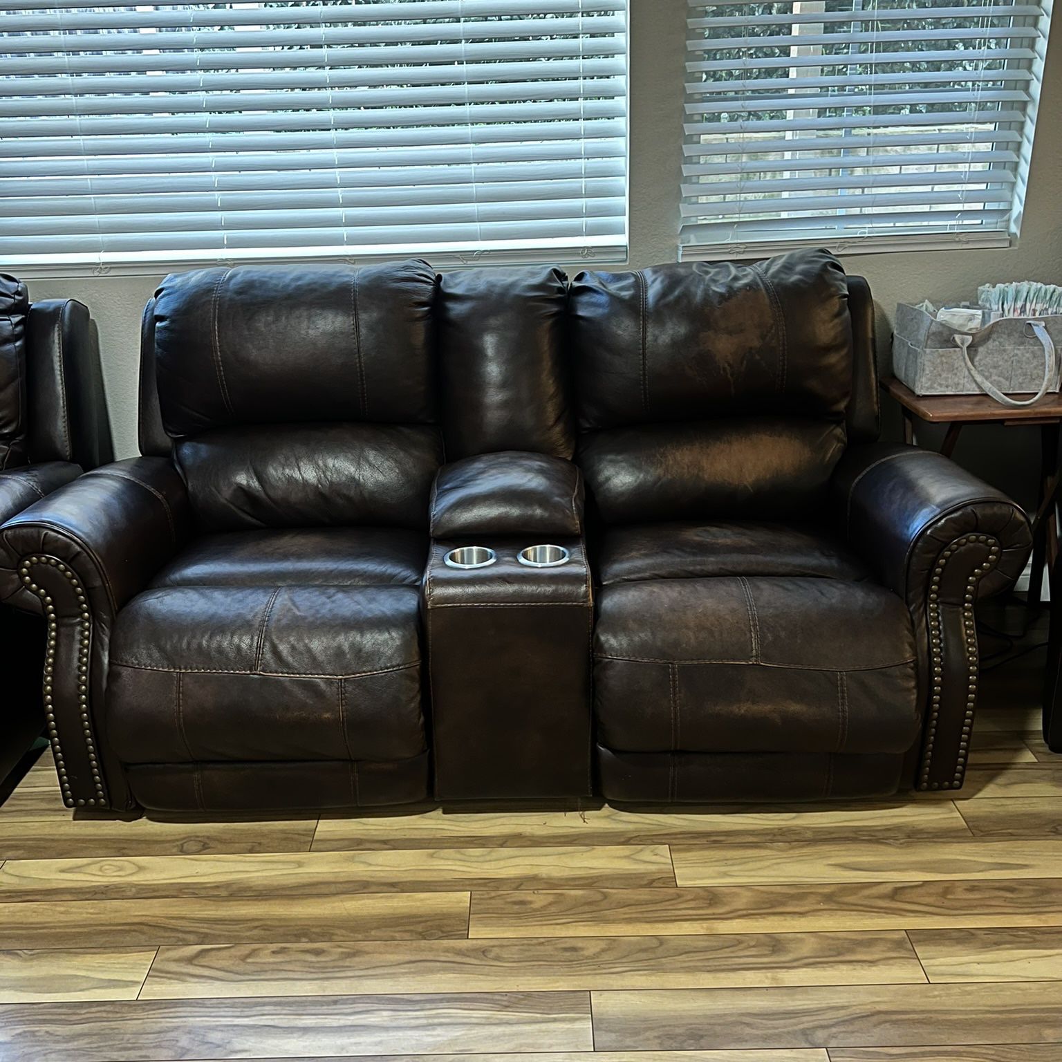Ashley 3 Piece Brown Leather Couch $1500 OBO