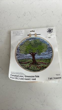 Punch needle kit. Finished size 8 inches round.