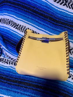Yellow vegan Leather Crossbody Bag  with pouch bag