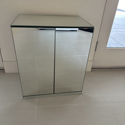 Mirrored Glass Table Cabinet 