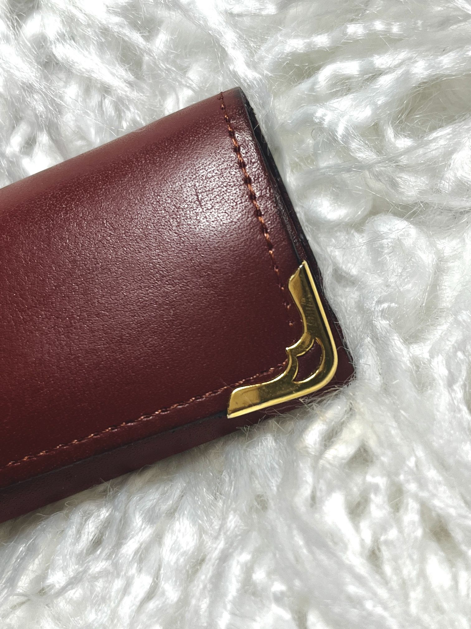 Cartier Burgundy Leather four key holder