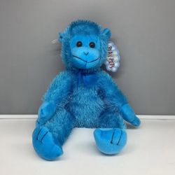 15” 2002 Kelly Toy NWT Kuddle Me Toy Play Pets Blue Shaggy Monkey Rare