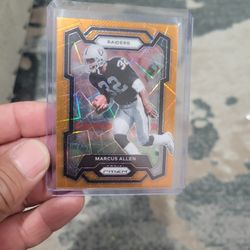 Marcus Allen Panini Prizm Orange Laser Prizm Football Card