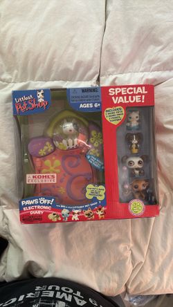 Littlest Pet Shop Paws Off Electronic Diary No# Bullterrier 414 Panda 415 Monkey Sealed!!!