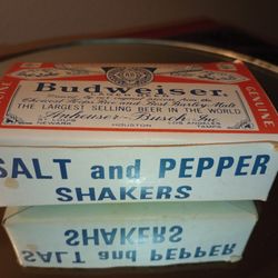 Budweiser salt & pepper shakers 