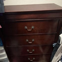 Dresser and nightstand dark cherry