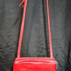 ​HOBO International Red Leather Crossbody - Organizer Bag & Clutch