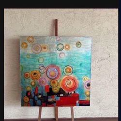 One New Square Modern Wall Art Decor 39.5”x39.5”